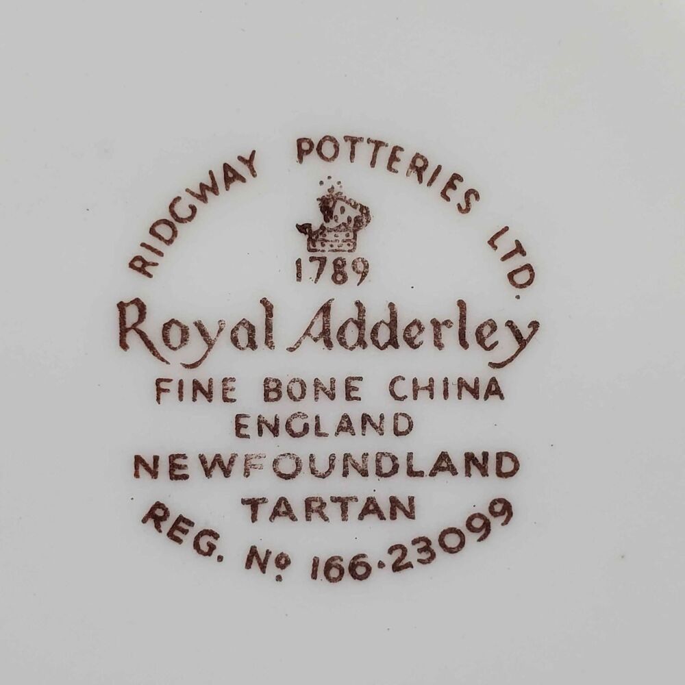 Royal Adderley Teacup and Saucer Newfoundland Tartan Vintage - Picture 7 of 8
